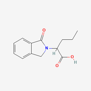 molecular formula C13H15NO3 B7830512 2-(3-oxo-1H-isoindol-2-yl)pentanoic acid 