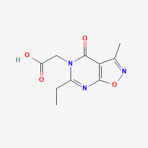 molecular formula C10H11N3O4 B7830547 (6-ethyl-3-methyl-4-oxoisoxazolo[5,4-d]pyrimidin-5(4H)-yl)acetic acid 