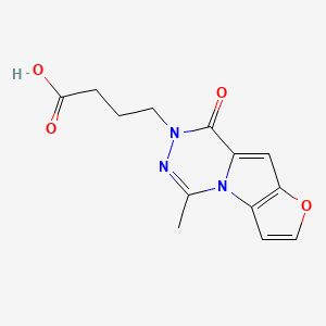 molecular formula C13H13N3O4 B7830586 4-(5-methyl-8-oxofuro[2',3':4,5]pyrrolo[1,2-d][1,2,4]triazin-7(8H)-yl)butanoic acid 