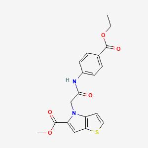 methyl 4-(2-{[4-(ethoxycarbonyl)phenyl]amino}-2-oxoethyl)-4H-thieno[3,2-b]pyrrole-5-carboxylate