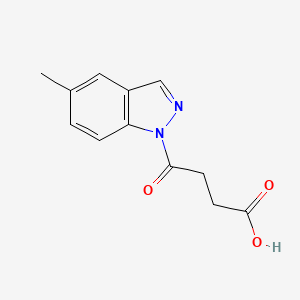 molecular formula C12H12N2O3 B7830616 Butyric acid, 4-(5-methylindazol-1-yl)-4-oxo- 