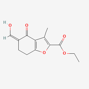 molecular formula C13H14O5 B7830640 ethyl (5Z)-5-(hydroxymethylene)-3-methyl-4-oxo-4,5,6,7-tetrahydro-1-benzofuran-2-carboxylate 