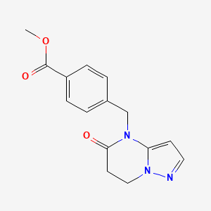 molecular formula C15H15N3O3 B7830660 methyl 4-[(5-oxo-6,7-dihydropyrazolo[1,5-a]pyrimidin-4(5H)-yl)methyl]benzoate 