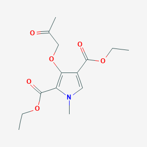 molecular formula C14H19NO6 B7830669 diethyl 1-methyl-3-(2-oxopropoxy)-1H-pyrrole-2,4-dicarboxylate 