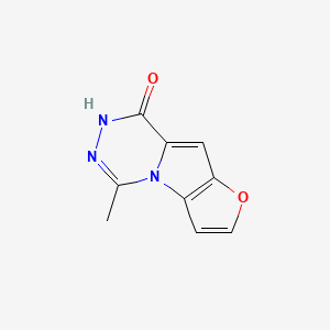 molecular formula C9H7N3O2 B7830697 12-Methyl-5-oxa-1,10,11-triazatricyclo[6.4.0.02,6]dodeca-2(6),3,7,11-tetraen-9-one 