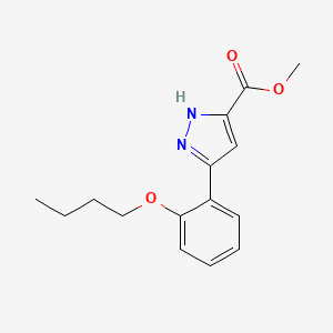 molecular formula C15H18N2O3 B7830739 2H-Pyrazole-3-carboxylic acid, 5-(2-butoxyphenyl)-, methyl ester 