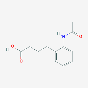 molecular formula C12H15NO3 B7830741 4-(2-Acetamidophenyl)butanoic acid 