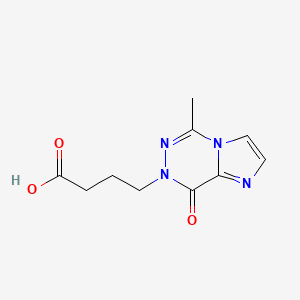 molecular formula C10H12N4O3 B7830746 4-(5-methyl-8-oxoimidazo[1,2-d][1,2,4]triazin-7(8H)-yl)butanoic acid 