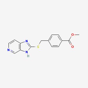 molecular formula C15H13N3O2S B7830779 methyl 4-[(3H-imidazo[4,5-c]pyridin-2-ylthio)methyl]benzoate 