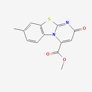 molecular formula C13H10N2O3S B7830788 Methyl 8-methyl-2-oxo-pyrimido[2,1-b][1,3]benzothiazole-4-carboxylate 