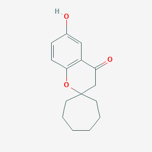 molecular formula C15H18O3 B7830828 6-hydroxyspiro[chromene-2,1'-cycloheptan]-4(3H)-one 