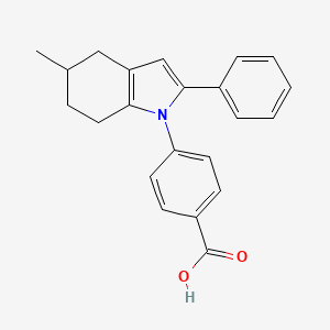 molecular formula C22H21NO2 B7830901 4-(5-methyl-2-phenyl-4,5,6,7-tetrahydro-1H-indol-1-yl)benzoic acid 