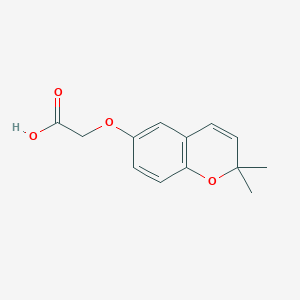 molecular formula C13H14O4 B7830904 [(2,2-dimethyl-2H-chromen-6-yl)oxy]acetic acid 