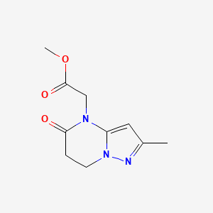 molecular formula C10H13N3O3 B7830979 methyl (2-methyl-5-oxo-6,7-dihydropyrazolo[1,5-a]pyrimidin-4(5H)-yl)acetate 