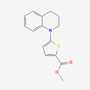 molecular formula C15H15NO2S B7830998 methyl 5-(3,4-dihydroquinolin-1(2H)-yl)thiophene-2-carboxylate 