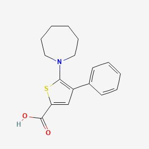 molecular formula C17H19NO2S B7831010 5-Azepan-1-yl-4-phenylthiophene-2-carboxylic acid 