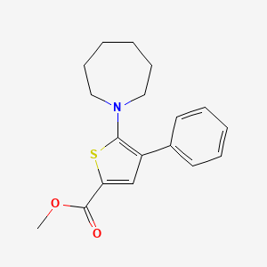 molecular formula C18H21NO2S B7831014 Methyl 5-azepan-1-yl-4-phenylthiophene-2-carboxylate 