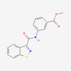 molecular formula C16H12N2O3S B7831026 Methyl 3-[(1,2-benzisothiazol-3-ylcarbonyl)amino]benzoate 