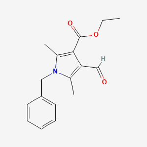 molecular formula C17H19NO3 B7831084 ethyl 1-benzyl-4-formyl-2,5-dimethyl-1H-pyrrole-3-carboxylate 