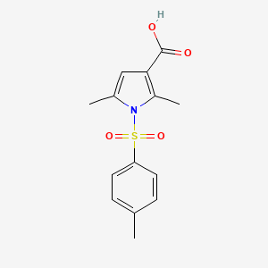 molecular formula C14H15NO4S B7831136 2,5-dimethyl-1-[(4-methylphenyl)sulfonyl]-1H-pyrrole-3-carboxylic acid 
