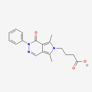 molecular formula C18H19N3O3 B7831138 4-(5,7-dimethyl-1-oxo-2-phenyl-1,2-dihydro-6H-pyrrolo[3,4-d]pyridazin-6-yl)butanoic acid 