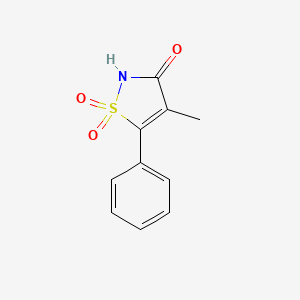 molecular formula C10H9NO3S B7831180 4-methyl-5-phenylisothiazol-3(2H)-one 1,1-dioxide 