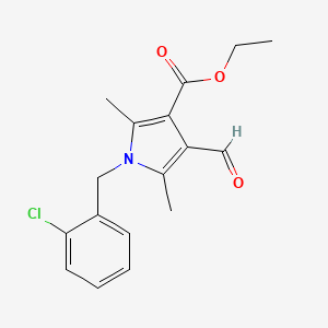 molecular formula C17H18ClNO3 B7831187 ethyl 1-(2-chlorobenzyl)-4-formyl-2,5-dimethyl-1H-pyrrole-3-carboxylate 