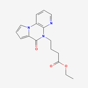 molecular formula C16H17N3O3 B7831208 ethyl 4-(6-oxopyrido[2,3-e]pyrrolo[1,2-a]pyrazin-5(6H)-yl)butanoate 