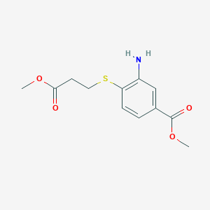 Methyl 3-amino-4-[(3-methoxy-3-oxopropyl)thio]benzoate