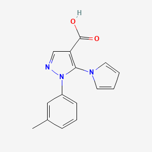 1-(3-methylphenyl)-5-(1H-pyrrol-1-yl)-1H-pyrazole-4-carboxylic acid