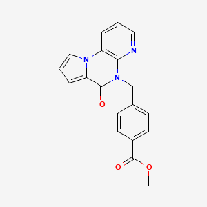 molecular formula C19H15N3O3 B7831263 methyl 4-[(6-oxopyrido[2,3-e]pyrrolo[1,2-a]pyrazin-5(6H)-yl)methyl]benzoate 