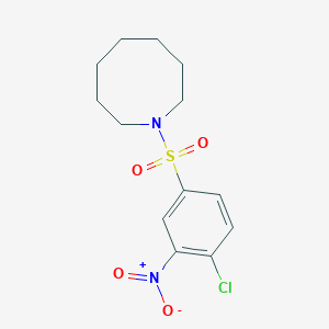 molecular formula C13H17ClN2O4S B7831277 1-[(4-Chloro-3-nitrophenyl)sulfonyl]azocane 