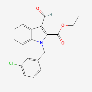 molecular formula C19H16ClNO3 B7831335 ethyl 1-(3-chlorobenzyl)-3-formyl-1H-indole-2-carboxylate 