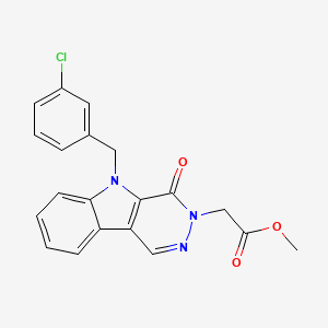 molecular formula C20H16ClN3O3 B7831351 methyl [5-(3-chlorobenzyl)-4-oxo-4,5-dihydro-3H-pyridazino[4,5-b]indol-3-yl]acetate 