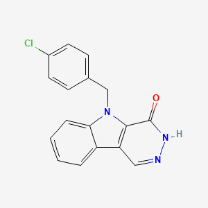 molecular formula C17H12ClN3O B7831357 5-(4-chlorobenzyl)-3,5-dihydro-4H-pyridazino[4,5-b]indol-4-one 