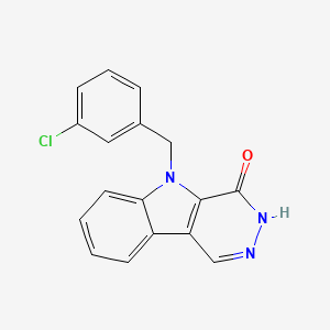 molecular formula C17H12ClN3O B7831366 5-(3-chlorobenzyl)-3,5-dihydro-4H-pyridazino[4,5-b]indol-4-one 