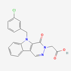 molecular formula C19H14ClN3O3 B7831367 [5-(3-chlorobenzyl)-4-oxo-4,5-dihydro-3H-pyridazino[4,5-b]indol-3-yl]acetic acid 