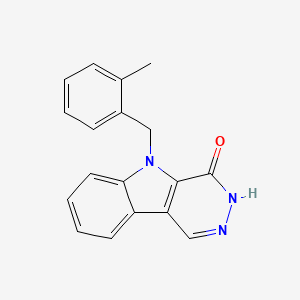 molecular formula C18H15N3O B7831371 5-(2-methylbenzyl)-3,5-dihydro-4H-pyridazino[4,5-b]indol-4-one 