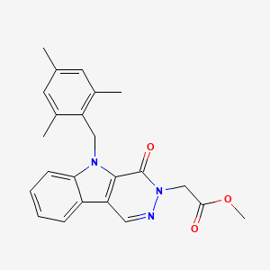 molecular formula C23H23N3O3 B7831385 methyl [5-(mesitylmethyl)-4-oxo-4,5-dihydro-3H-pyridazino[4,5-b]indol-3-yl]acetate 