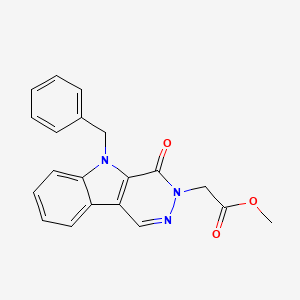 molecular formula C20H17N3O3 B7831411 methyl (5-benzyl-4-oxo-4,5-dihydro-3H-pyridazino[4,5-b]indol-3-yl)acetate 