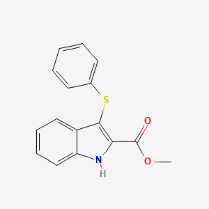 molecular formula C16H13NO2S B7831422 methyl 3-(phenylthio)-1H-indole-2-carboxylate CAS No. 116757-24-5