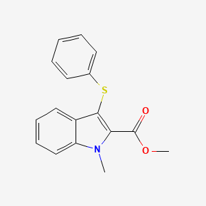 molecular formula C17H15NO2S B7831424 methyl 1-methyl-3-(phenylthio)-1H-indole-2-carboxylate 
