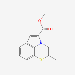 molecular formula C13H13NO2S B7831432 Methyl 2-methyl-2,3-dihydro[1,4]thiazino[2,3,4-hi]indole-5-carboxylate 