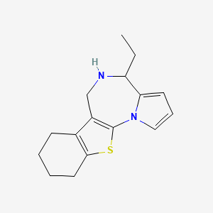 molecular formula C16H20N2S B7831452 4-ethyl-5,6,7,8,9,10-hexahydro-4H-[1]benzothieno[3,2-f]pyrrolo[1,2-a][1,4]diazepine 