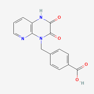 molecular formula C15H11N3O4 B7831494 4-[(2,3-dioxo-2,3-dihydropyrido[2,3-b]pyrazin-4(1H)-yl)methyl]benzoic acid 