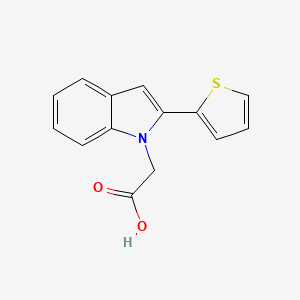 molecular formula C14H11NO2S B7831497 [2-(2-thienyl)-1H-indol-1-yl]acetic acid 