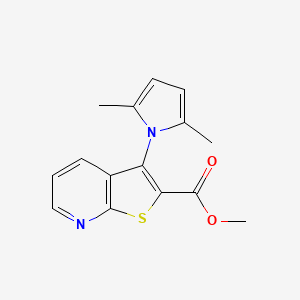 molecular formula C15H14N2O2S B7831502 methyl 3-(2,5-dimethyl-1H-pyrrol-1-yl)thieno[2,3-b]pyridine-2-carboxylate 