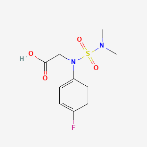 molecular formula C10H13FN2O4S B7831521 N-(dimethylsulfamoyl)-N-(4-fluorophenyl)glycine 