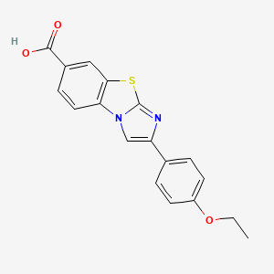 molecular formula C18H14N2O3S B7831552 2-(4-Ethoxyphenyl)imidazo[2,1-b][1,3]benzothiazole-7-carboxylic acid 