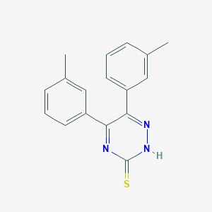 molecular formula C17H15N3S B7831556 5,6-Bis(3-methylphenyl)-1,2,4-triazine-3-thiol 
